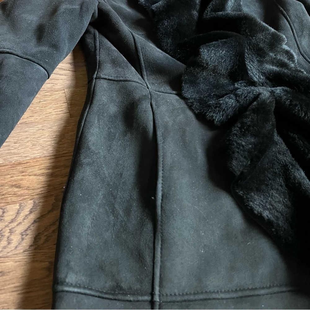 Genuine shearling midi coat - Picture 5 of 10